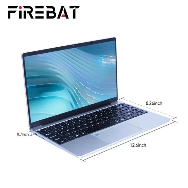 FIREBAT Laptop Leve com Impress o Digital FHD Notebook Computador de Neg cios Intel N5095 16GB 1